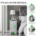 Lexi 3 Drawer White Slim Mirrored Bedside Table