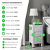 Lexi 3 Drawer White Slim Mirrored Bedside Table