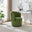 Liode Green Fabric Round Swivel Accent Chair