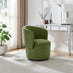 Liode Green Fabric Round Swivel Accent Chair