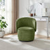 Liode Green Fabric Round Swivel Accent Chair