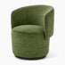 Liode Green Fabric Round Swivel Accent Chair