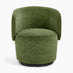 Liode Green Fabric Round Swivel Accent Chair