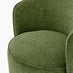 Liode Green Fabric Round Swivel Accent Chair