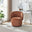 Liode Orange Fabric Round Swivel Accent Chair