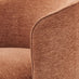Liode Orange Fabric Round Swivel Accent Chair