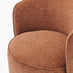 Liode Orange Fabric Round Swivel Accent Chair