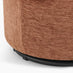 Liode Orange Fabric Round Swivel Accent Chair