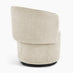 Liode Cream Fabric Round Swivel Accent Chair