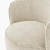 Liode Cream Fabric Round Swivel Accent Chair