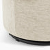 Liode Cream Fabric Round Swivel Accent Chair