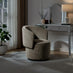 Liode Cream Fabric Round Swivel Accent Chair