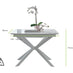 LIRA 100 Extending Dining Table and 4 Grey Corona Silver Leg Chairs