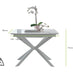 LIRA 100 Extending Dining Table and 4 Grey Corona Silver Leg Chairs