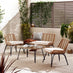 Lisbon Beige Rattan 4 Seat Garden Sofa & Chairs Set