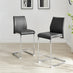 2x Lorenzo Black Faux Leather Counter Stools