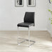 2x Lorenzo Black Faux Leather Counter Stools