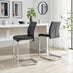 2x Lorenzo Black Faux Leather Counter Stools