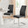2x Lorenzo Black Faux Leather Dining Chairs
