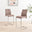 2x Lorenzo Cappuccino Beige Faux Leather Counter Stools