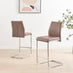 2x Lorenzo Cappuccino Beige Faux Leather Counter Stools