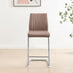 2x Lorenzo Cappuccino Beige Faux Leather Counter Stools