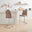 2x Lorenzo Cappuccino Beige Faux Leather Counter Stools