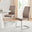 2x Lorenzo Cappuccino Beige Faux Leather Dining Chairs