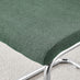 2x Lorenzo Green Fabric Dining Chairs Silver Legs