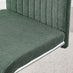 2x Lorenzo Green Fabric Dining Chairs Silver Legs