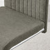 2x Lorenzo Grey Fabric Dining Chairs Silver Legs