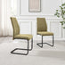 2x Lorenzo Sage Green Fabric Dining Chairs Black Legs