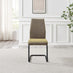 2x Lorenzo Sage Green Fabric Dining Chairs Black Legs