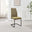 2x Lorenzo Sage Green Fabric Dining Chairs Black Legs