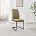 2x Lorenzo Sage Green Fabric Dining Chairs Black Legs