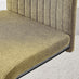 2x Lorenzo Sage Green Fabric Dining Chairs Black Legs
