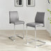 2x Lorenzo Elephant Grey Faux Leather Counter Stools