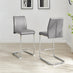 2x Lorenzo Elephant Grey Faux Leather Counter Stools