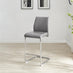 2x Lorenzo Elephant Grey Faux Leather Counter Stools