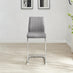 2x Lorenzo Elephant Grey Faux Leather Counter Stools