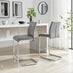 2x Lorenzo Elephant Grey Faux Leather Counter Stools