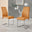 2x Lorenzo Mustard Yellow Faux Leather Dining Chairs