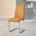 2x Lorenzo Mustard Yellow Faux Leather Dining Chairs