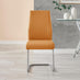 2x Lorenzo Mustard Yellow Faux Leather Dining Chairs