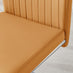 2x Lorenzo Mustard Yellow Faux Leather Dining Chairs