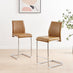 2x Lorenzo Tan Faux Leather Counter Stools