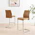 2x Lorenzo Tan Faux Leather Counter Stools
