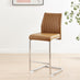 2x Lorenzo Tan Faux Leather Counter Stools