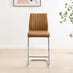 2x Lorenzo Tan Faux Leather Counter Stools