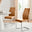 2x Lorenzo Tan Faux Leather Dining Chairs